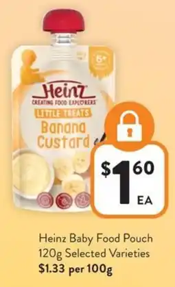 Foodworks Heinz Baby Food Pouch offer