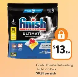 Foodworks Finish Ultimate Dishwashing Tablets offer