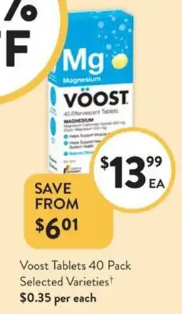 Foodworks Voost Tablets offer