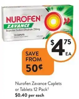 Foodworks Nurofen Zavance Caplets or Tablets offer