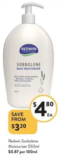 Redwin Sorbolene Moisturiser
