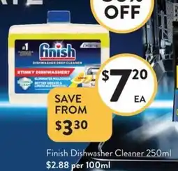 Foodworks Finish Dishwasher Cleaner offer