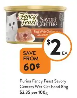 Foodworks Purina Fancy Feast Savory Centers Wet Cat Food offer