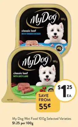 Foodworks My Dog Wet Food offer