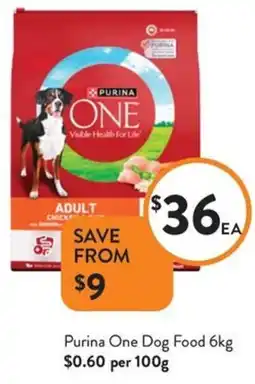 Foodworks Purina One Dog Food offer