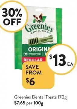 Foodworks Greenies Dental Treats offer