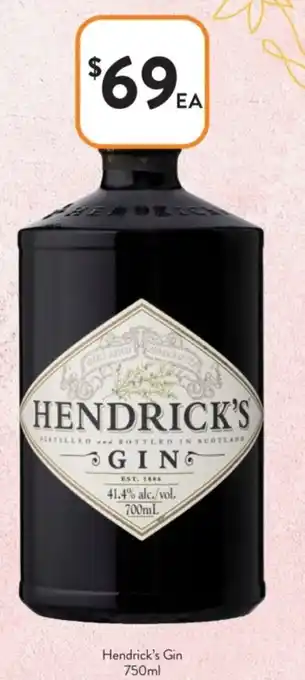 Foodworks Hendrick's Gin offer