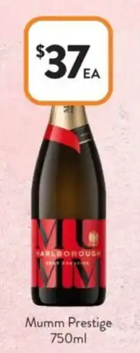 Foodworks Mumm Prestige offer