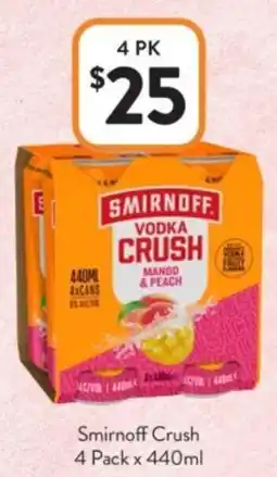 Foodworks Smirnoff Crush offer
