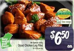 Foodworks Diced Chicken Leg Fillet offer