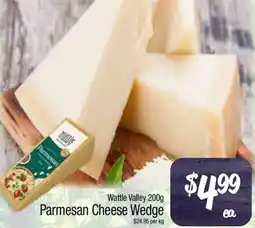Foodworks Wattle Valley Parmesan Cheese Wedge offer
