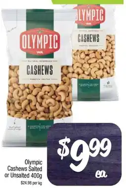 Foodworks Olympic Cashews Salted or Unsalted offer
