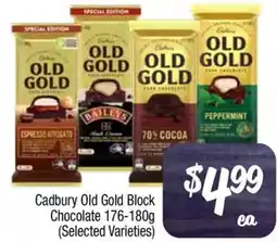 Foodworks Cadbury Old Gold Block Chocolate offer