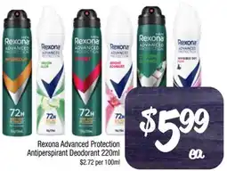Foodworks Rexona Advanced Protection Antiperspirant Deodorant offer