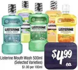 Foodworks Listerine Mouth Wash offer