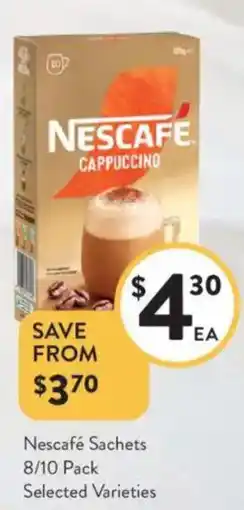 Foodworks Nescafé Sachets offer