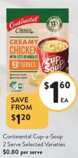 Foodworks Continental Cup-a-Soup offer
