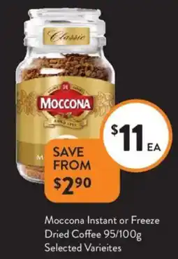 Foodworks Moccona Instant or Freeze Dried Coffee offer