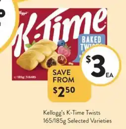 Foodworks Kellogg's K-Time Twists offer