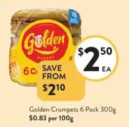 Foodworks Golden Crumpets offer