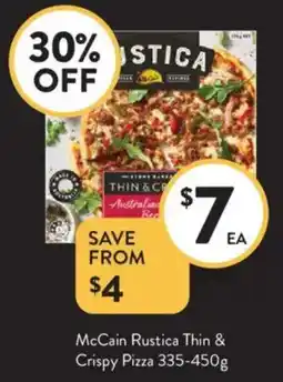Foodworks McCain Rustica Thin & Crispy Pizza offer