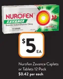Foodworks Nurofen Zavance Caplets or Tablets offer