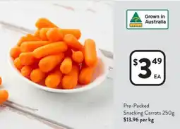 Foodworks Pre-Packed Snacking Carrots offer
