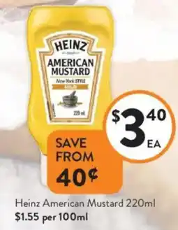 Foodworks Heinz American Mustard offer