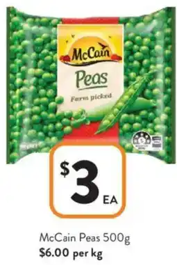 Foodworks McCain Peas offer
