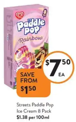 Foodworks Streets Paddle Pop Ice Cream offer