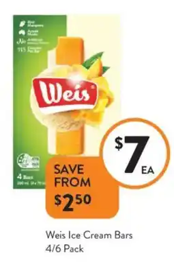 Foodworks Weis Ice Cream Bars offer