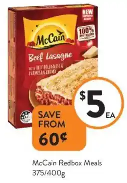 Foodworks McCain Redbox Meals offer
