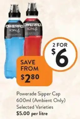 Foodworks Powerade Sipper Cap offer