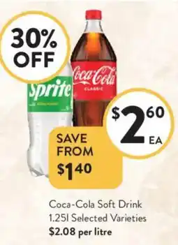 Foodworks Coca-Cola Soft Drink offer