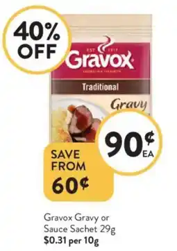 Foodworks Gravox Gravy or Sauce Sachet offer