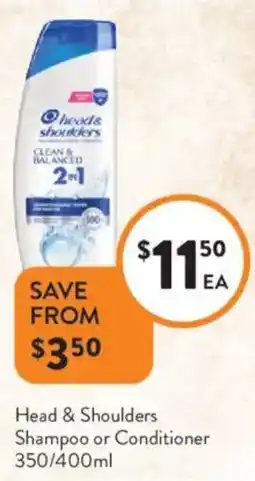 Foodworks Head & Shoulders offer