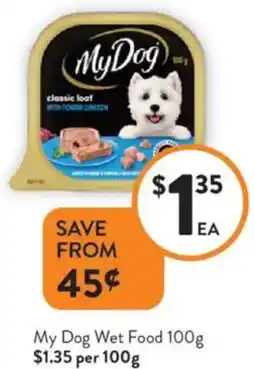 Foodworks My Dog Wet Food offer