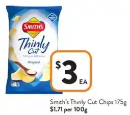 Foodworks Smith's Thinly Cut Chips offer