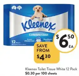 Foodworks Kleenex Toilet Tissue White offer