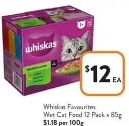 Foodworks Whiskas Favourites Wet Cat Food offer
