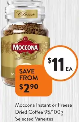 Foodworks Moccona Instant or Freeze Dried Coffee offer