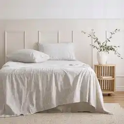 Pillow Talk Daisy Tile Flannelette Sheet Set by Habitat offer