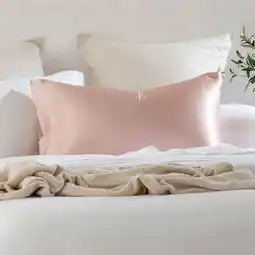Pillow Talk Light Pink Mulberry Silk Plain Pillowcase by M.U.S.E offer