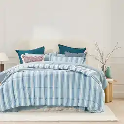 Pillow Talk Ocean Stripe Reversible Comforter Set by Essentials offer