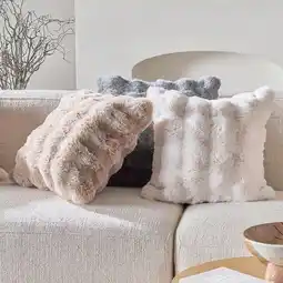 Pillow Talk Prague Faux Fur Cushion by M.U.S.E offer