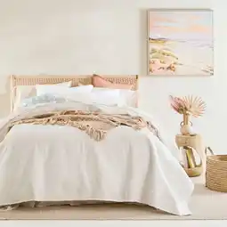 Pillow Talk Camden White Coverlet Set by Essentials offer