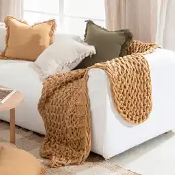 Pillow Talk Luna Chunky Knit Throw by M.U.S.E offer