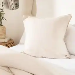 Pillow Talk Washed Linen Look European Pillowcase by Essentials offer