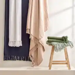 Pillow Talk Bondi Cotton Extra Large Throw by Habitat offer