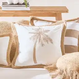 Pillow Talk Little Cove Palm Cushion by Habitat offer